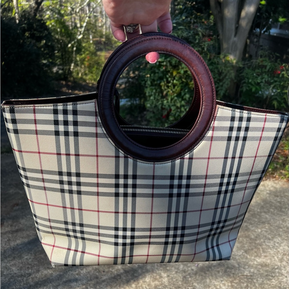 AUTHENTIC Vintage Burberry London Tote Bag - Picture 4 of 14